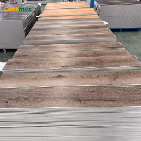 ヘリンボーンエンボス木製テクスチャデザイン Lvt/PVC/WPC/Rvp/Spc/ラミネートプラスチックビニールタイル板